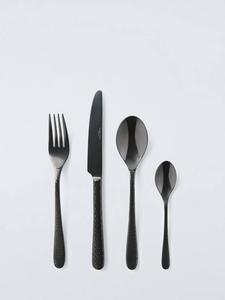 Набор столовых приборов с рифлеными ручками John Lewis, 4 Piece/1 Place Setting, Gunmetal