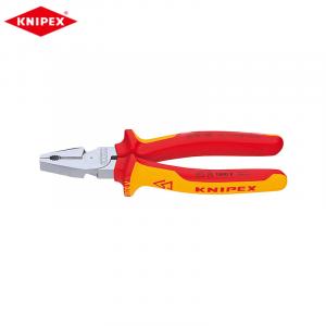 KNIPEX 200 мм изолированные клещи для экономии труда и промышленные плоскогубцы с плоской губкой 8 дюймов 02 06 200