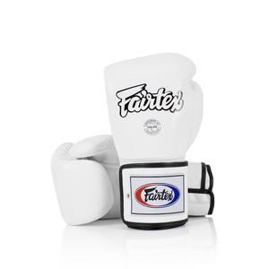 Перчатки Fairtex Super Sparring Gloves - Locked Thumb, белый