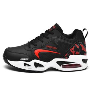 King Jinmai Мужские мид-топ кэжуал кроссовки черно-красные, цвет Black Red