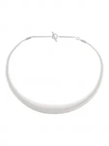 Колье с вышивкой JIL SANDER, серебяный