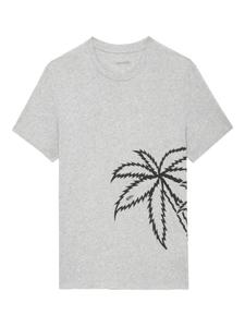 Футболка из органического хлопка с графичным принтом Zadig&Voltaire, серый