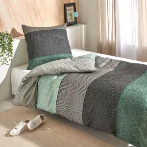 Постельное белье Dream Sleep Mako-Satin Kansas 200x220 см + 2 x 80x80 см зеленое Traumschlaf