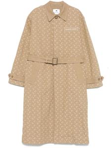 Пальто из твила с узором Moonogram Marine Serre, нейтральный цвет