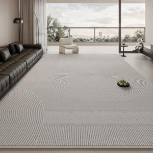 Budis Ковер 200х350 см для гостиной в светлом люксовом стиле, waterproof, non-slip, thickened, washable, Guanfu [Thickened Loop Pile]