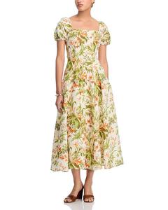 Платье Lindi из шелка и льна PAIGE, мультиколор