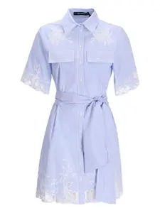 Платье-рубашка в полоску KARL LAGERFELD, синий