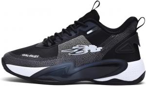 Мужские баскетбольные кроссовки легкие модные для тренировки, бега, занятий спортом в зале, тенниса и прогулок Generic, черный/серый