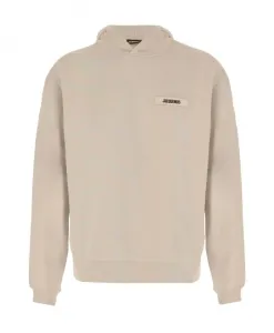 Бежевая толстовка, современный стиль осень-зима 2025. Jacquemus, бежевый