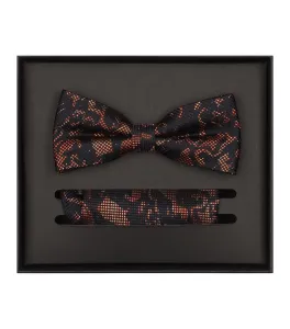 Галстук-бабочка VENTI "Комплект из галстука-бабочки и нагрудного платка VENTI с рисунком", цвет Orange