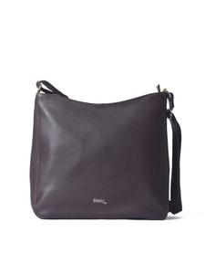 Кожаная сумка через плечо Lunua 1 бордового цвета VARGU