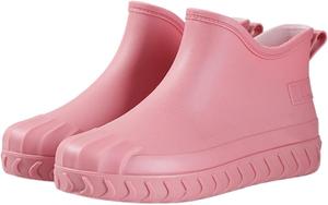 CPMBFDC Женские дождевые сапоги для улицы, противоскользящие короткие сапоги до щиколотки, садовые сапоги, легкие водонепроницаемые дождевые сапоги для женщин (черные, 9 размер)