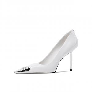 Тонкие каблуки на высоком каблуке для женщин Shesrim, feather белый