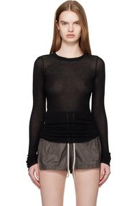 Футболка Temple rib ls Rick Owens, черный