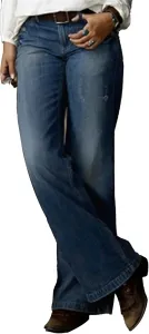 Прямые джинсы с широкими штанинами для женщин Mid Waisted Boyfriend с потертостями без ремня