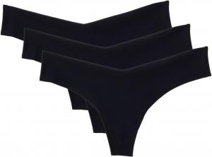 Классические стринги, набор из 3 шт. Commando, цвет Black/Black/Black