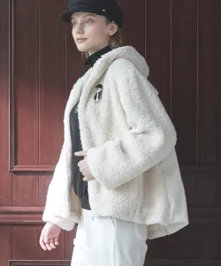 Куртка Boa с брошью Studio Picone, цвет White(090)