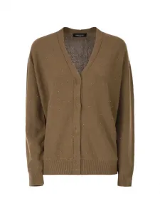 Кардиган, украшенный пайетками Fabiana Filippi, коричневый