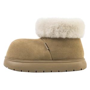 Wonderful couple Тёплые износостойкие короткие утеплённые зимние ботинки для женщин Apricot, цвет Apricot