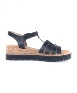 Черные женские сандалии на липучке Gabor, мультиколор