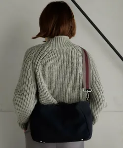 Женская сумка-тоут с ручками из натуральной кожи, нейлон и холст Aroco, цвет Black