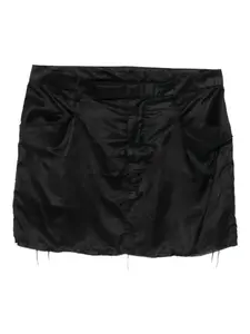 Юбка мини с бахромой Rick Owens, черный