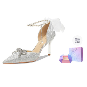 Ainer-cat Ainer cat Slim Heel High Heels 8cm Women's Silver