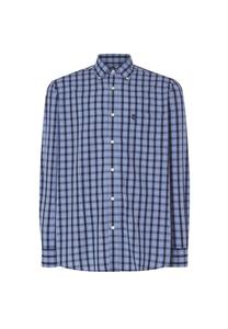 Мужская рубашка с длинным рукавом и карманом Легко гладить Легко гладить Очень мягкая синяя El Búho NOCTURNO, синий