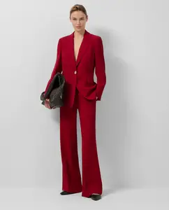 Женский однобортный жакет из крепа Roberto Verino, гранатовый