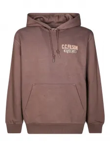 Худи с графическим принтом и кулиской Filson, коричневый