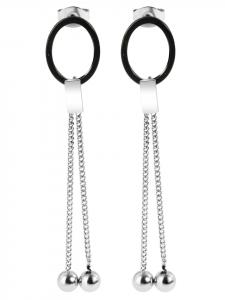 Adeliás Женские серьги - Серьги-гвоздики из нержавеющей стали серебристого цвета