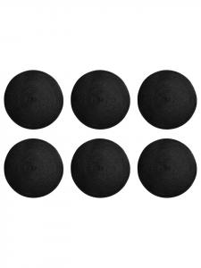 Butlers Набор из 6 салфеток под тарелки AMBIENTE черного цвета