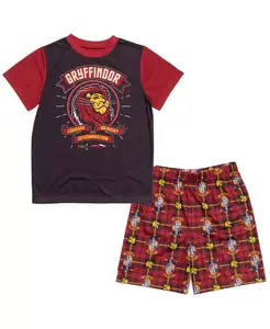 Пижамный комплект для мальчиков, рубашка и шорты Harry Potter, черный