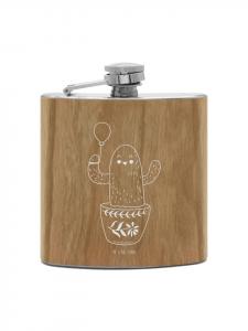 Mr. & Mrs. Panda Фляжка Flachmann Hund Basset Hound mit Spruch in Braun