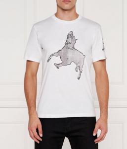 Футболка мужская Replay с изображением собаки, белый