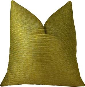 Plutus Brands Подушка Plutus Deep Lemon Grass ручной работы Metallic Citrine, Gold