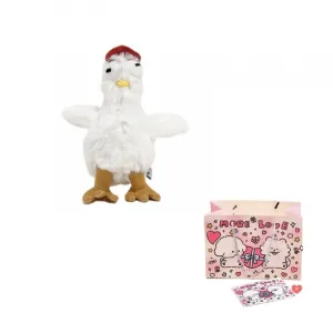 Плюшевая игрушка "Курица-несушка с полынью", брелок для ключей, уродливо-милый кулон для рюкзака, плюшевая кукла высотой 13 см AIQINGCAOZHILIAN(WANJU)