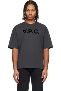 A.P.C. Серая ворсистая футболка