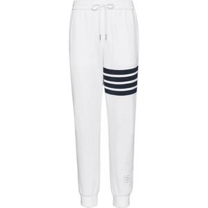 Брюки 4 bar stripe track THOM BROWNE, белый