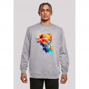 Толстовка F4NT4STIC "Basketball Sport Player CREW", принт, серый