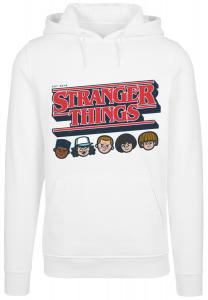 Пуловер F4NT4STIC Hoodie Stranger Things Caricature Logo Netflix TV Series, белый
