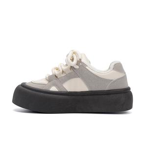 Термические низкие кроссовки для скейтбординга Women's HUANQIU, бежевый (fleece-lined)