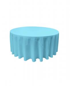 Круглая скатерть из полиэстерового поплина диаметром 120 дюймов Прочная и элегантная Slickblue, Turquoise light