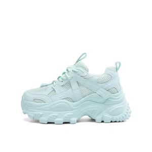 Дышащие и легкие низкие массивные кроссовки для женщин BOERDIQI, White Yellow