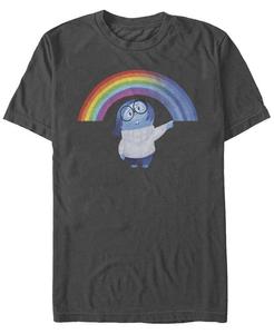 Мужская футболка Sadness Rainbow с короткими рукавами и круглым вырезом Fifth Sun, серый