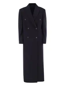 Двубортное пальто Brunello Cucinelli, синий