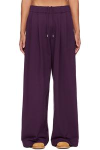 Dries Van Noten Фиолетовые плиссированные спортивные штаны