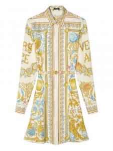 Versace платье Underwater Barocco, золотой