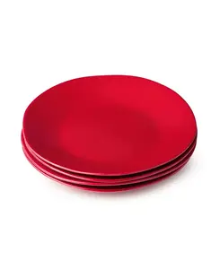 Набор из 4 тарелок с ягодно-красным декором Certified International, multi