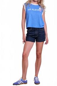 Le Fleur укороченный майка-борцовка в лагунно-голубом Sundry